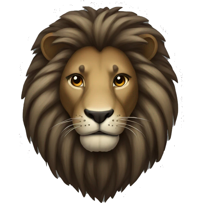 dark wild lion emoji