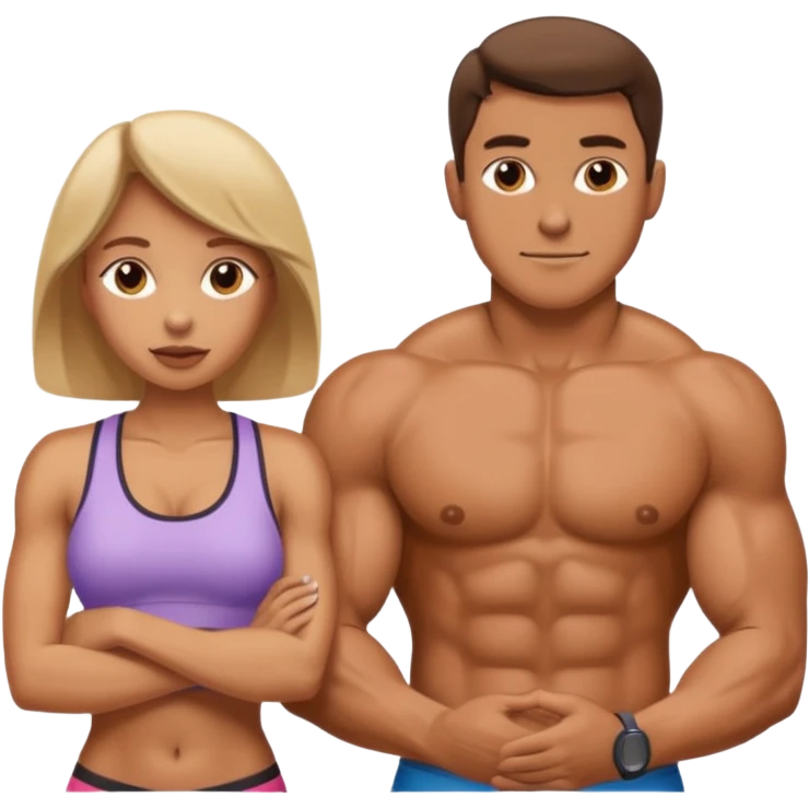 man and woman in doggy styles emoji