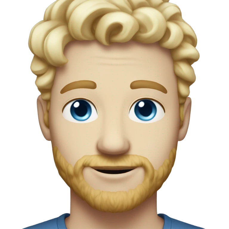 light curl blonde 30yo man blue eyed pale skin emoji