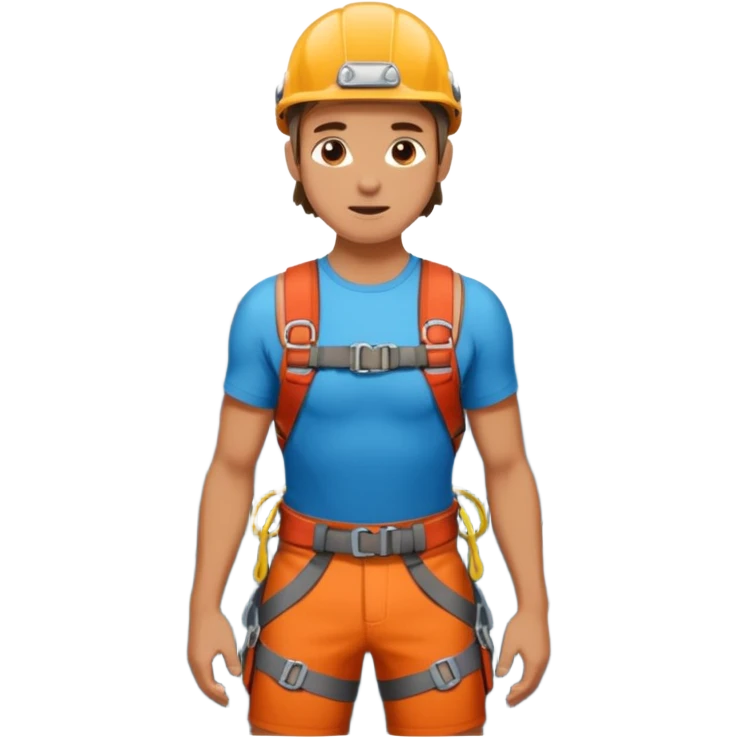 belayer with harness in Mountain Climbing Team emoji