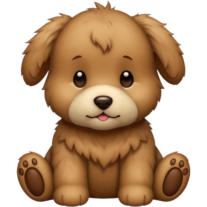 Teddy puppy  brown iOS style emoji