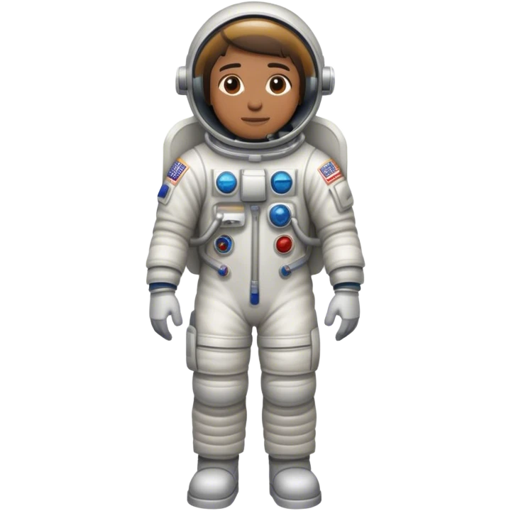 an astronaut with a big step emoji