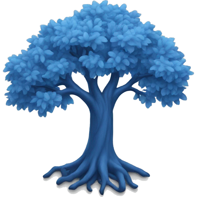 A blue tree emoji