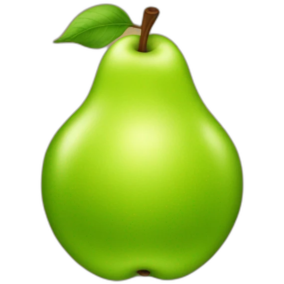 Apple logo is a pear emoji