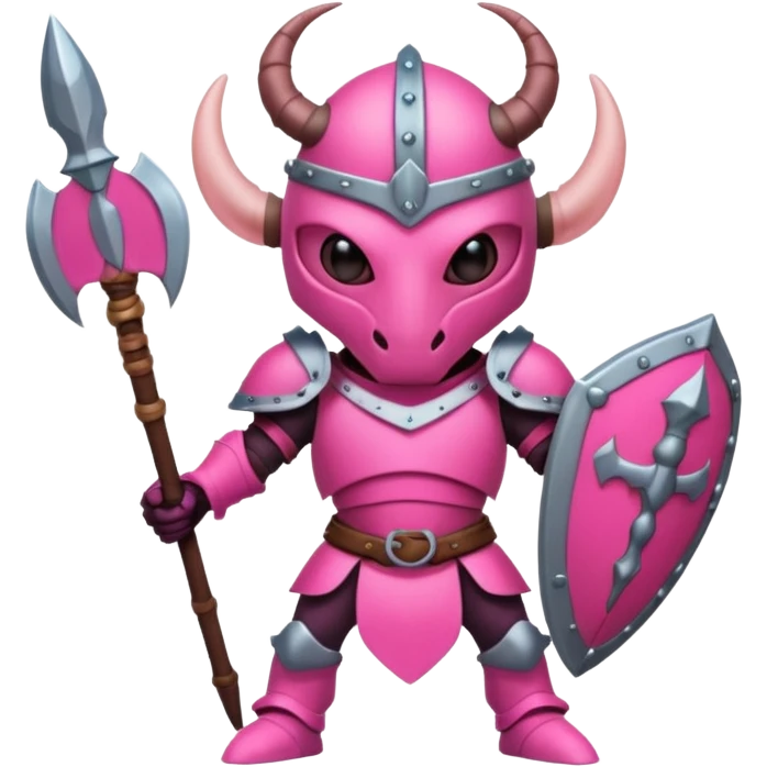 Pink Viking Warrior Ant with armor emoji