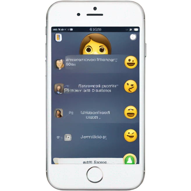 Account information for a mobile app emoji