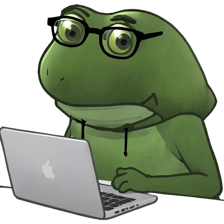 Worry frog hacker emoji