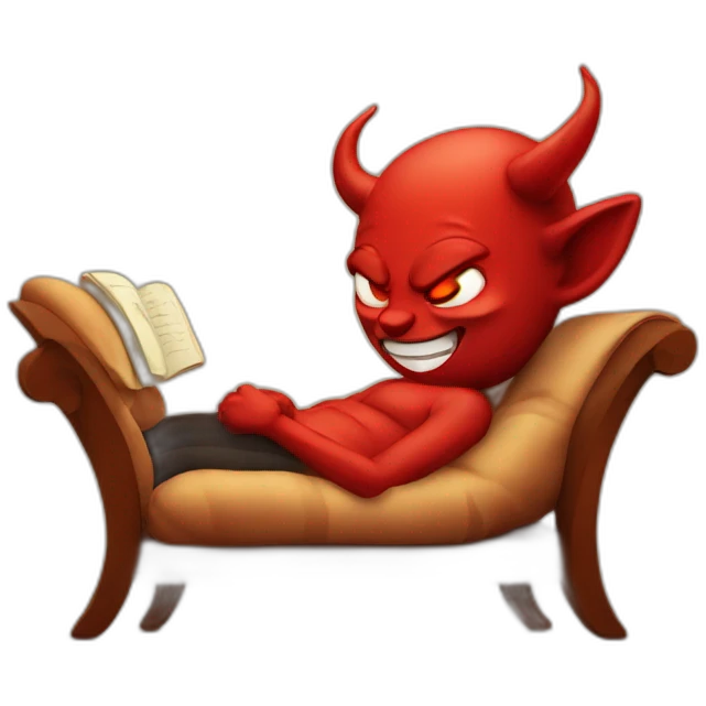 relaxing devil emoji