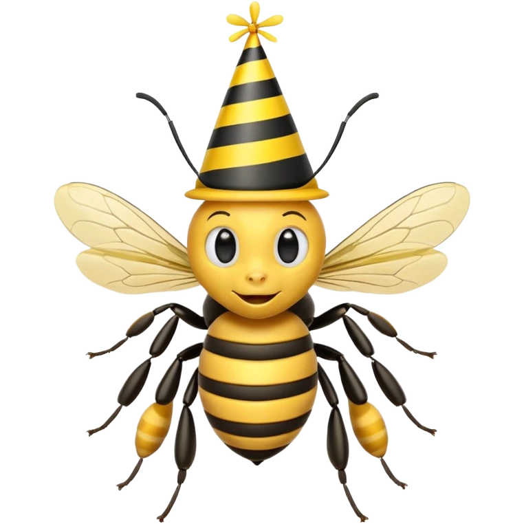 party hatted bee emoji