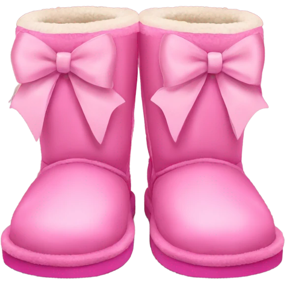 Pink Ugg boots with bows emoji