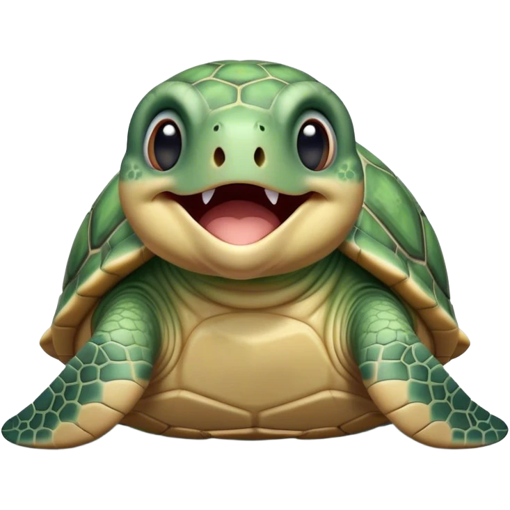 Cinematic Realistic Cute Yawning Sea Turtle Portrait Emoji, Head tilted slightly with a dramatic, wide-open yawn, showcasing a soft, textured shell and a tender, aged face with half-closed, drowsy eyes, rendered with natural shadows and delicate detail; high shine, relaxed yet expressive, styled with a dash of oceanic charm, soft glowing outline, capturing the essence of a sleepy yet affectionate sea turtle that appears ready to stretch out and drift into a peaceful nap! emoji