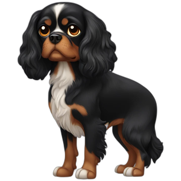 black Charles Spaniel emoji