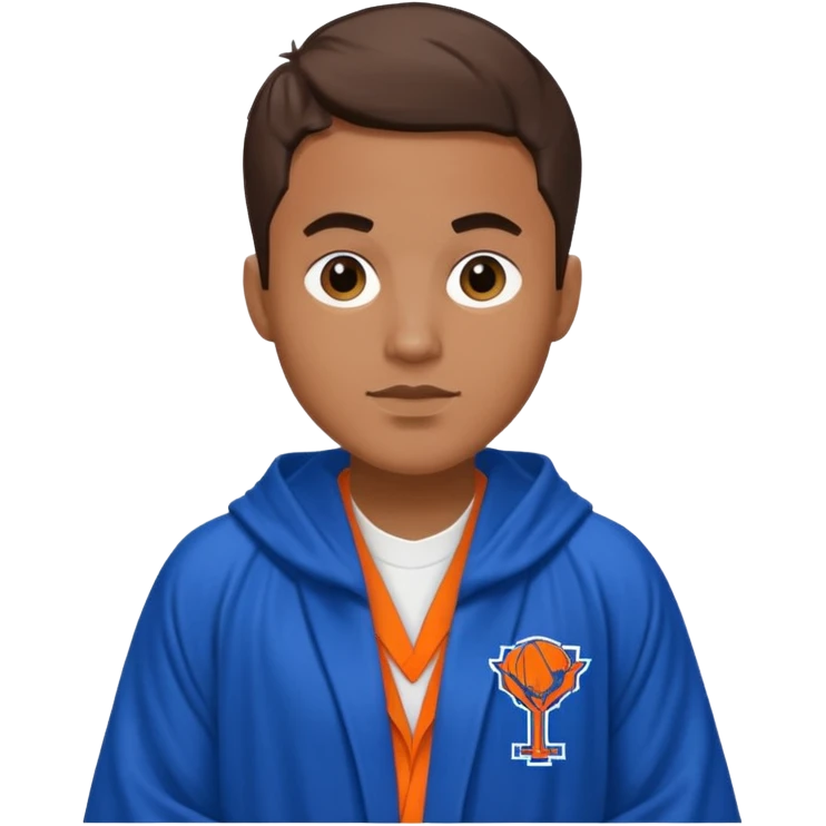 New York Knicks fan in a robe emoji