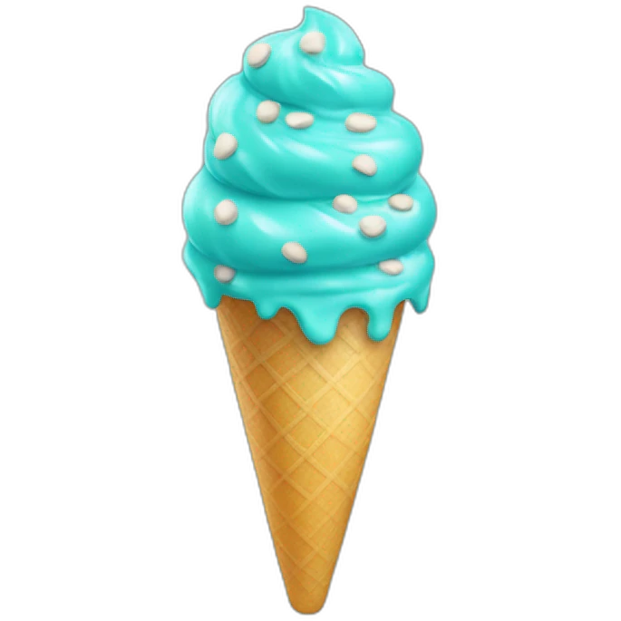 Un helado de color turquesa  emoji