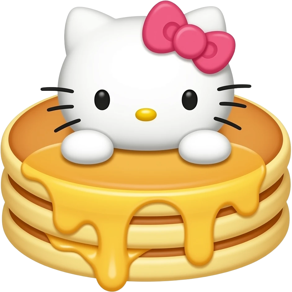 Hello kitty Pancakes emoji