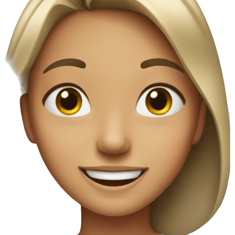 Girl very happy emoji