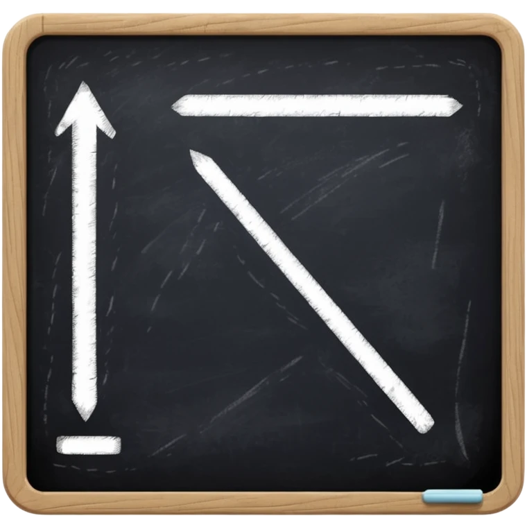 blackboard with a single white tally mark emoji
