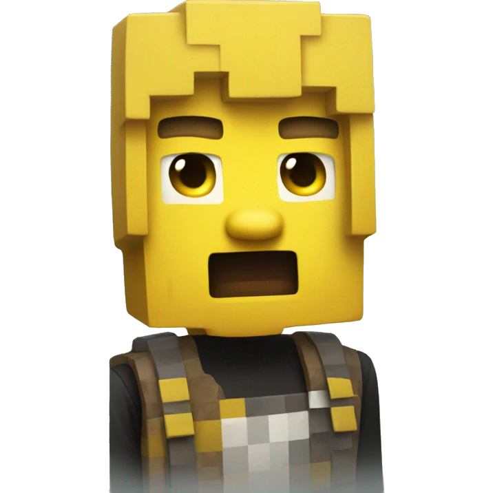 yellow person with minecraft costume emoji