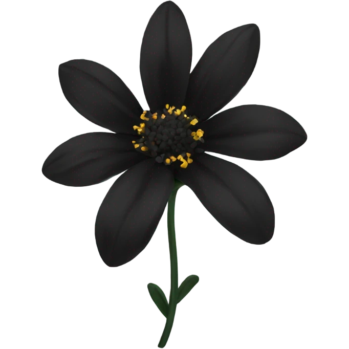 black flower  emoji