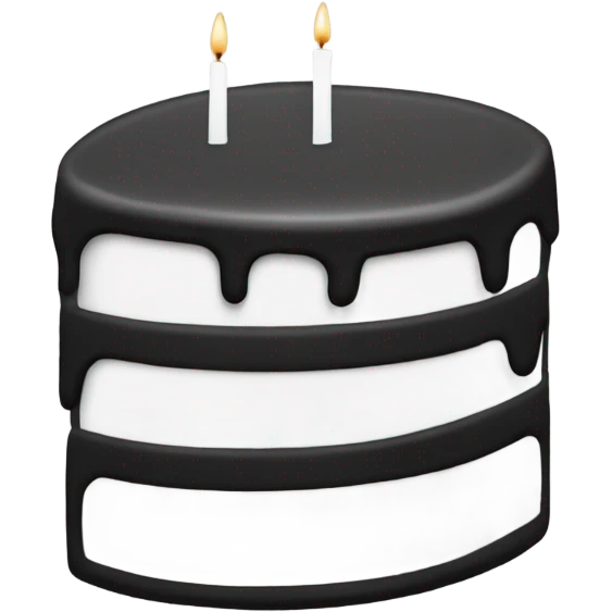 Black happy birthday emoji