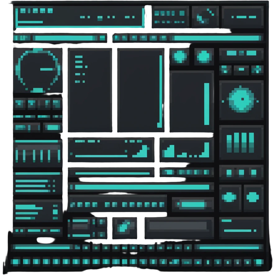 futuristic interface panel emoji
