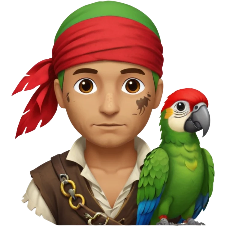 pirate and parrot emoji