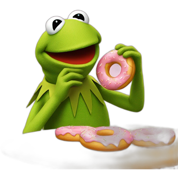 kermit eating donuts emoji