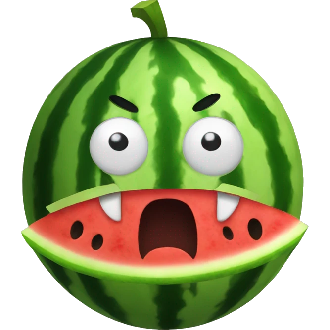 angry watermelon emoji