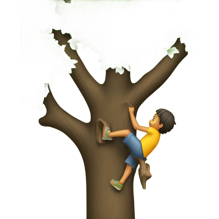 a child climbs  emoji