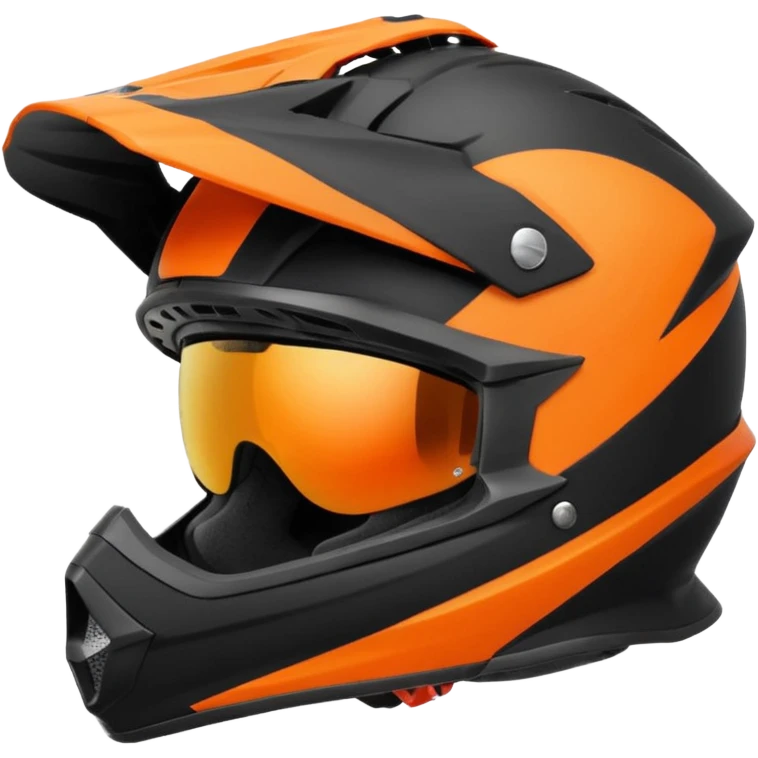 Dirtbike helmet with dirtbike goggles  emoji