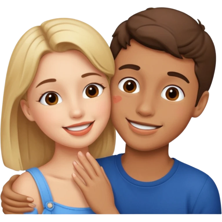 boy and girl french kissing emoji