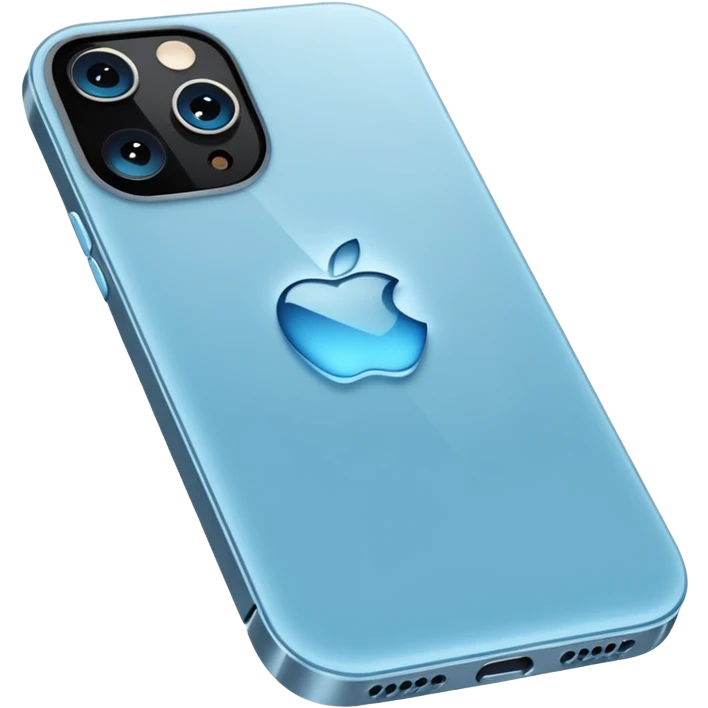 iPhone 13 Pro in light blue colour emoji