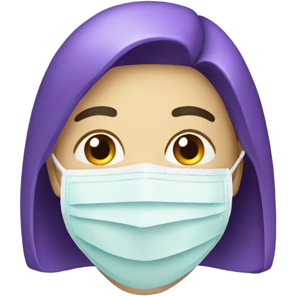 medical mask purple emoji