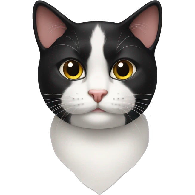 Tuxedo cat face emoji