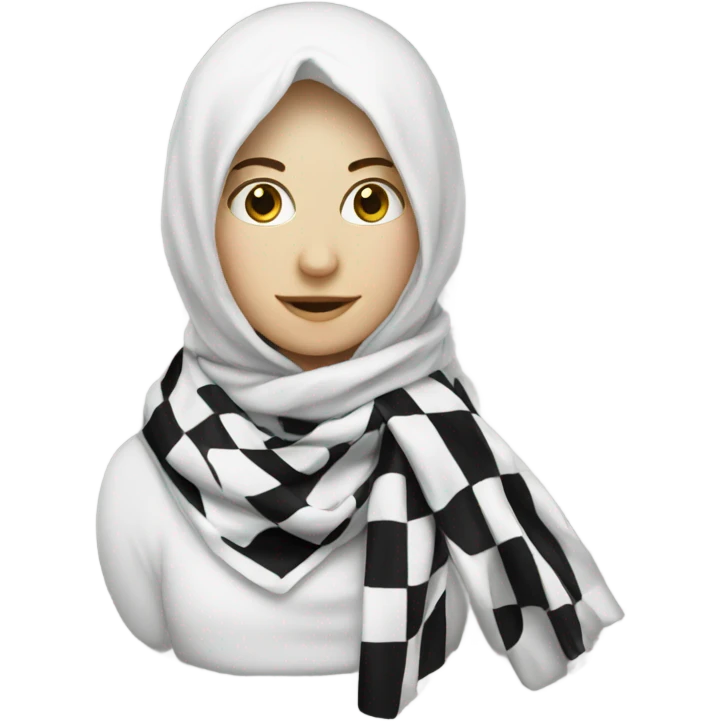 white scarf with black check natsu  emoji