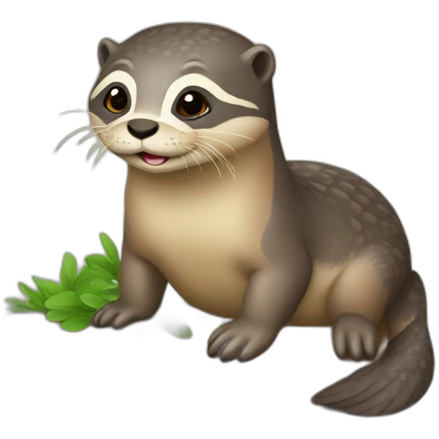 Loutre sur tortue emoji
