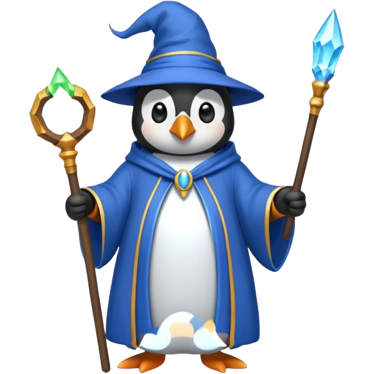 Penguin Wizard emoji