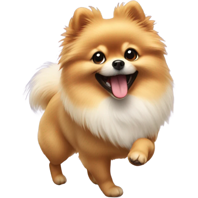 Pomeranian dancing emoji
