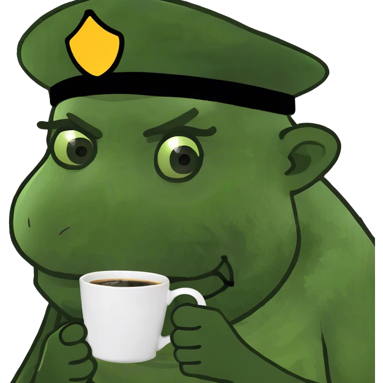 man drinking coffe emoji