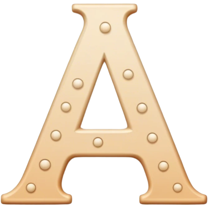 letter A with dots inside for calligraphy exercise emoji