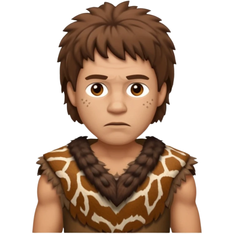 Stone age man  with Animal Skin Outfit emoji
