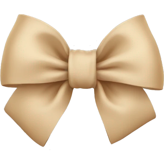 Beige bow emoji