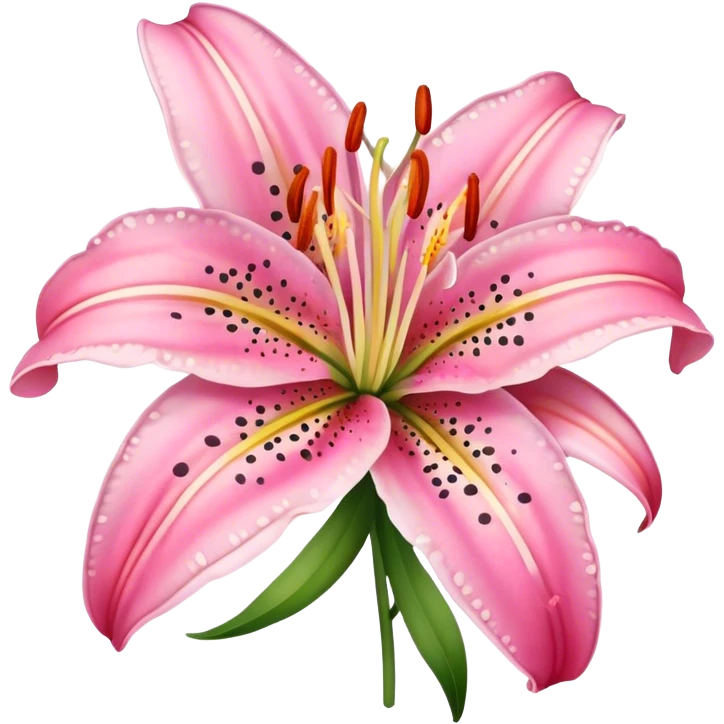 Tiger lily flower pink emoji