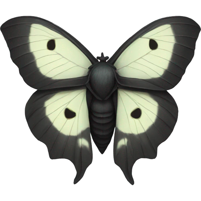 black lunar moth emoji