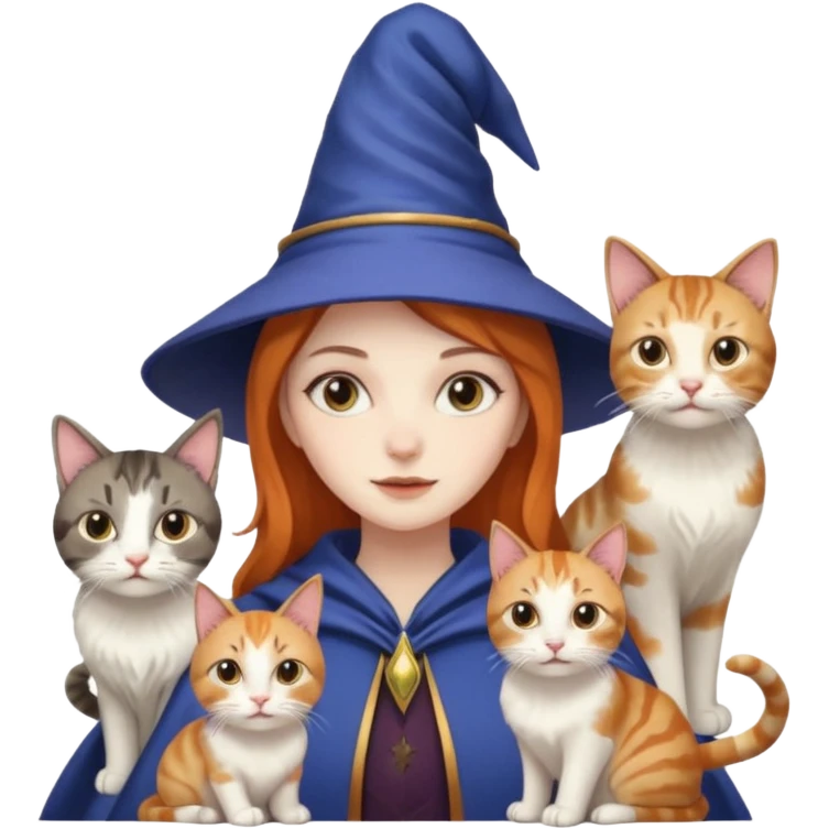 werid wizard cat lady emoji