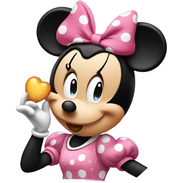Minnie Mouse blowing a kiss emoji