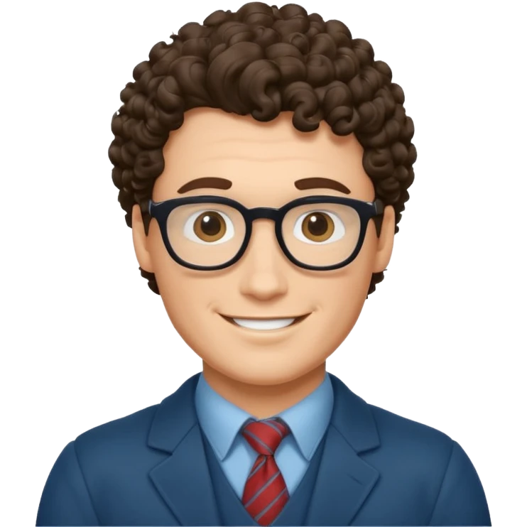 clark kent with curly hair smiling  emoji