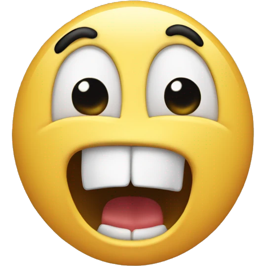 screaming happy face emoji
