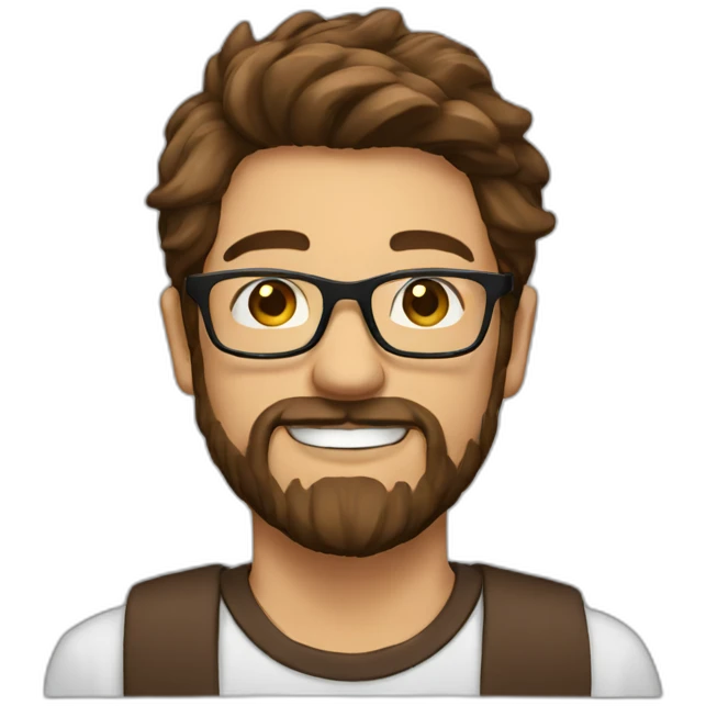 guy-glasses-beard-brown hair-squares shirt emoji