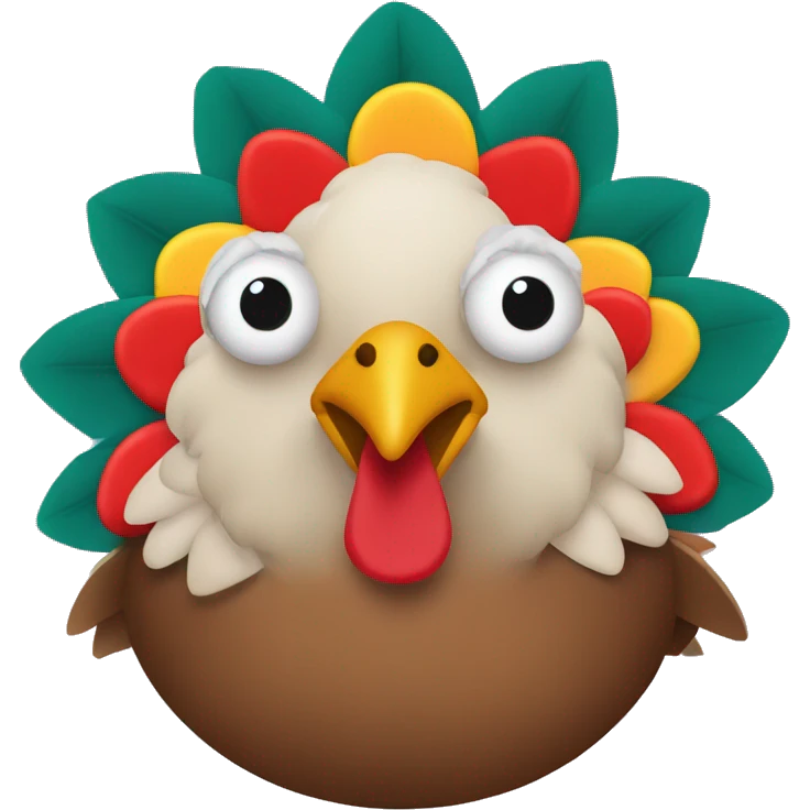 thanksgiving turkey with lashes lipstick and nails emoji
